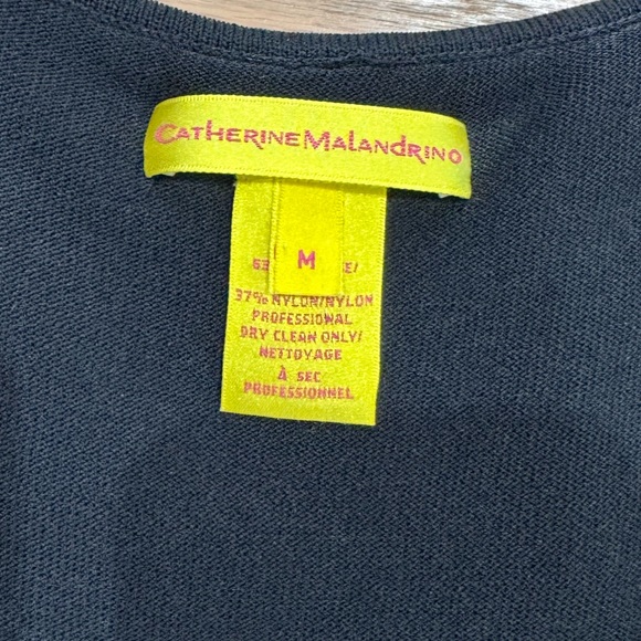 Vintage Catherine Malandrino Black Crochet Top - Picture 6 of 6